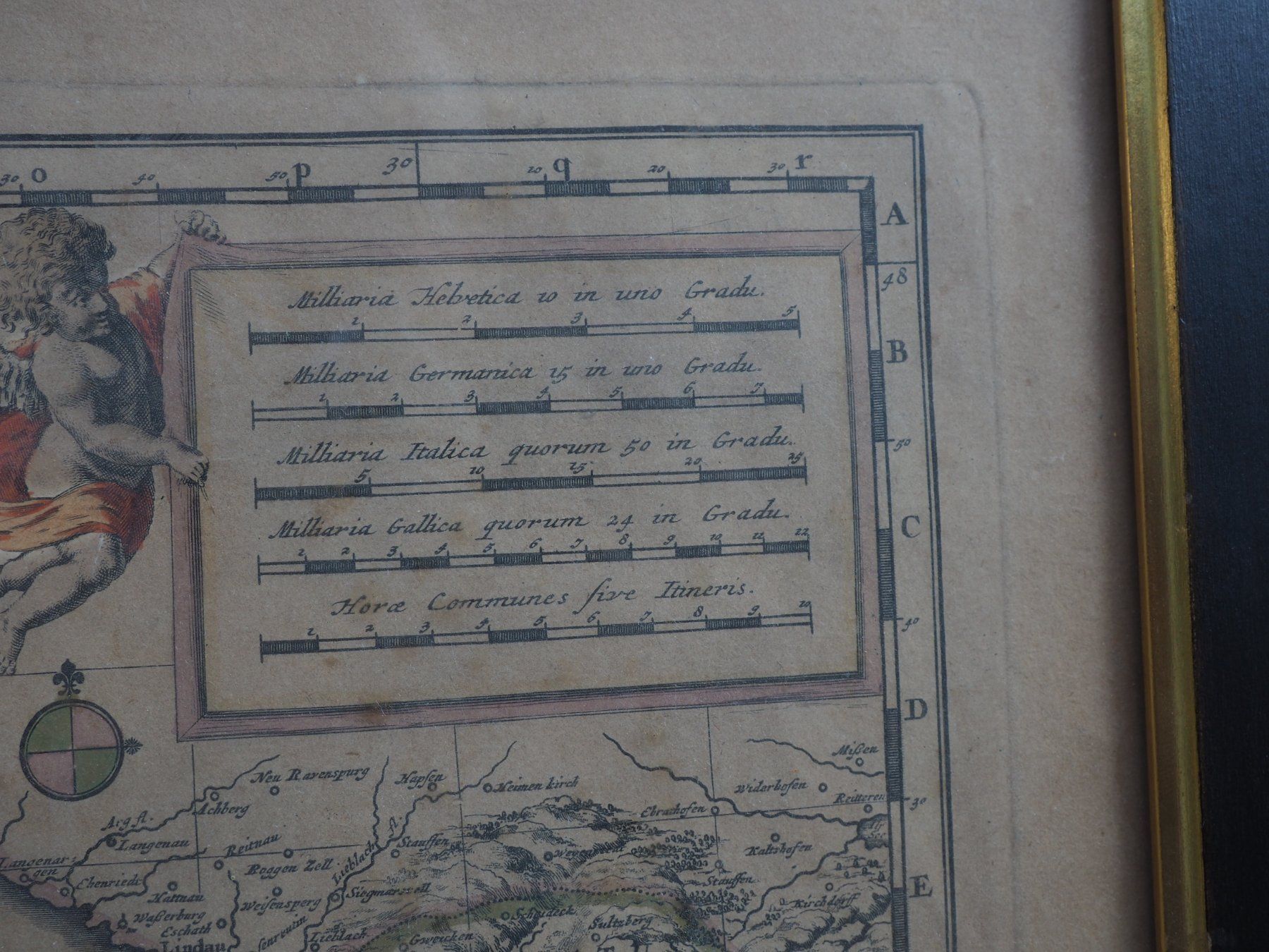 Cartine & Atlanti: Schweizer Landkarte, ca 1690 – Usato da Schänis venduto da Lobelie1 3