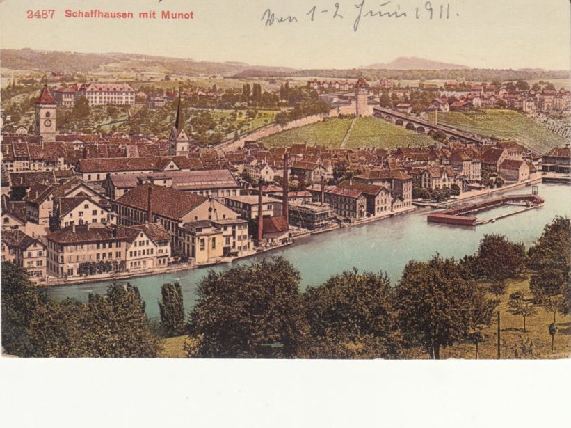 Cartoline postali: Schaffhausen 1911 – Usato da Bürglen TG venduto da StampGraf