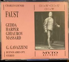 3 CDs Oper-Boxset • Charles Gounod • Faust • Gedda • Harper