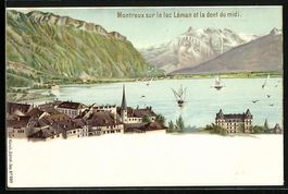 Litho Künzli Nr. 5019: Montreux sur le 