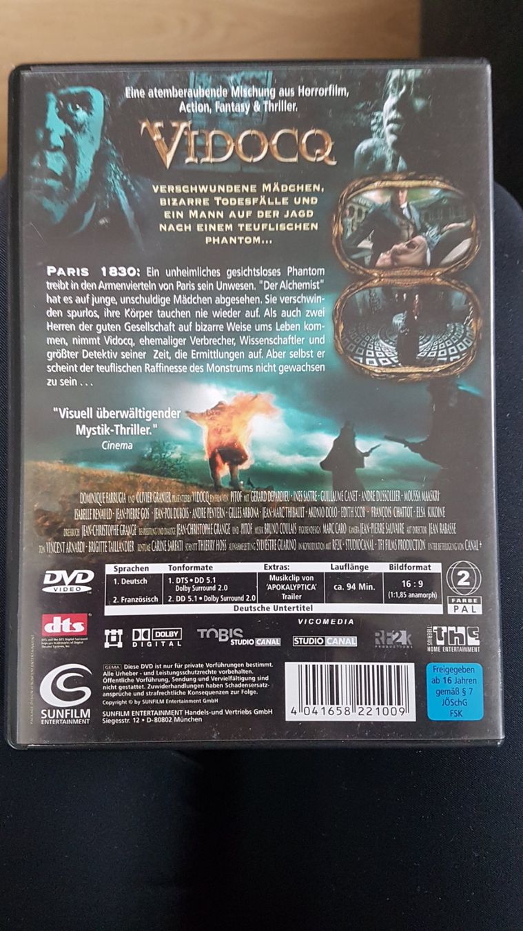 Tutti i DVDs: DVD "Vidocq" von Pitof – Usato da Buttisholz venduto da Simone_n 1