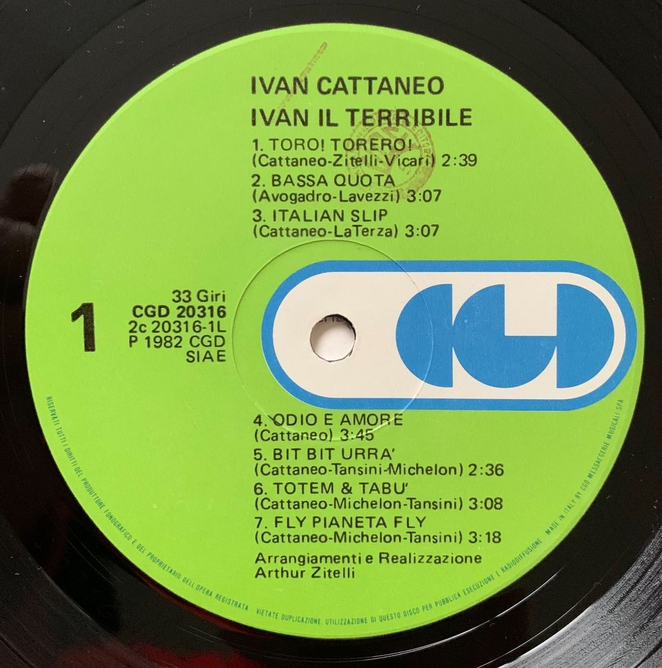Dischi in vinile: IVAN CATTANEO / IVAN IL TERRIBILE – Usato da Sarnen venduto da m-basic 5