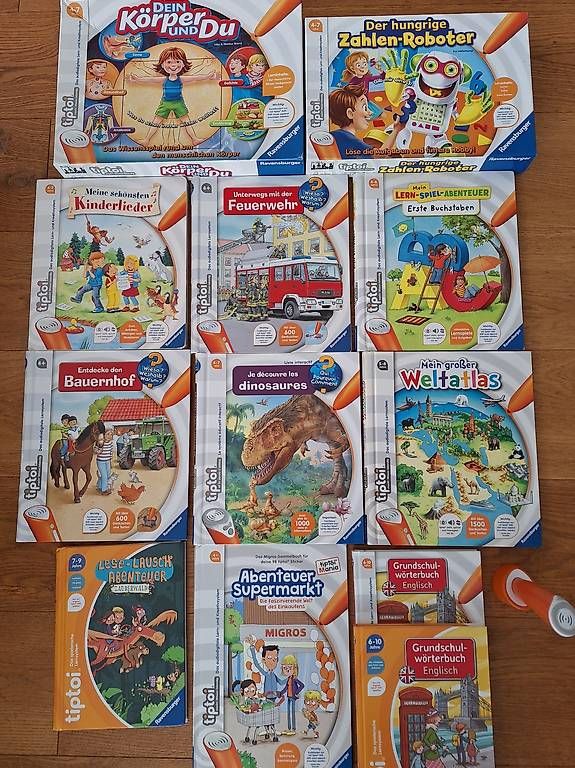 Giochi: 10 tiptoi Bücher + 2 Lernspiele + Stift – Usato da Erlinsbach venduto da Busio