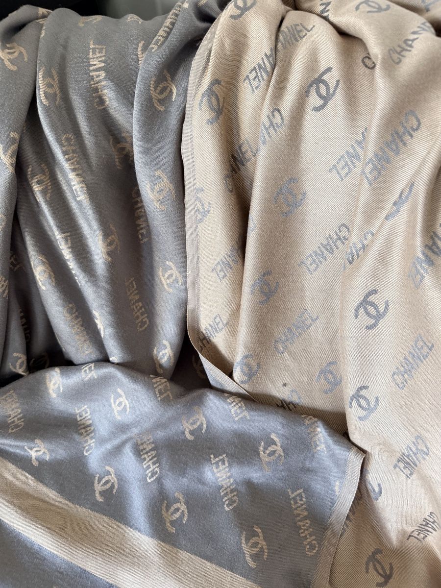 Foulards & écharpes: Sciarpa cotone monogramma beige grigio nuova 200x70cm – D'occasion à Lugano par fer_ckb9 4