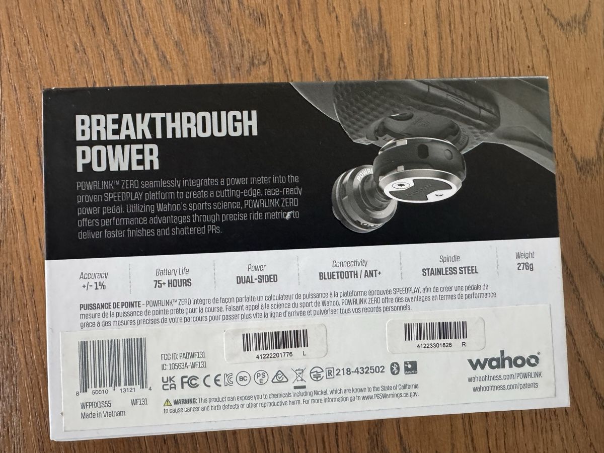 Pezzi di ricambio: Wahoo Speedplay Powrlink Zero Dual-Sided Powermeter pedale – Usato da Zürich venduto da JAGD-bikes 3