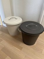 Ikea Papierkübel grau und weiss