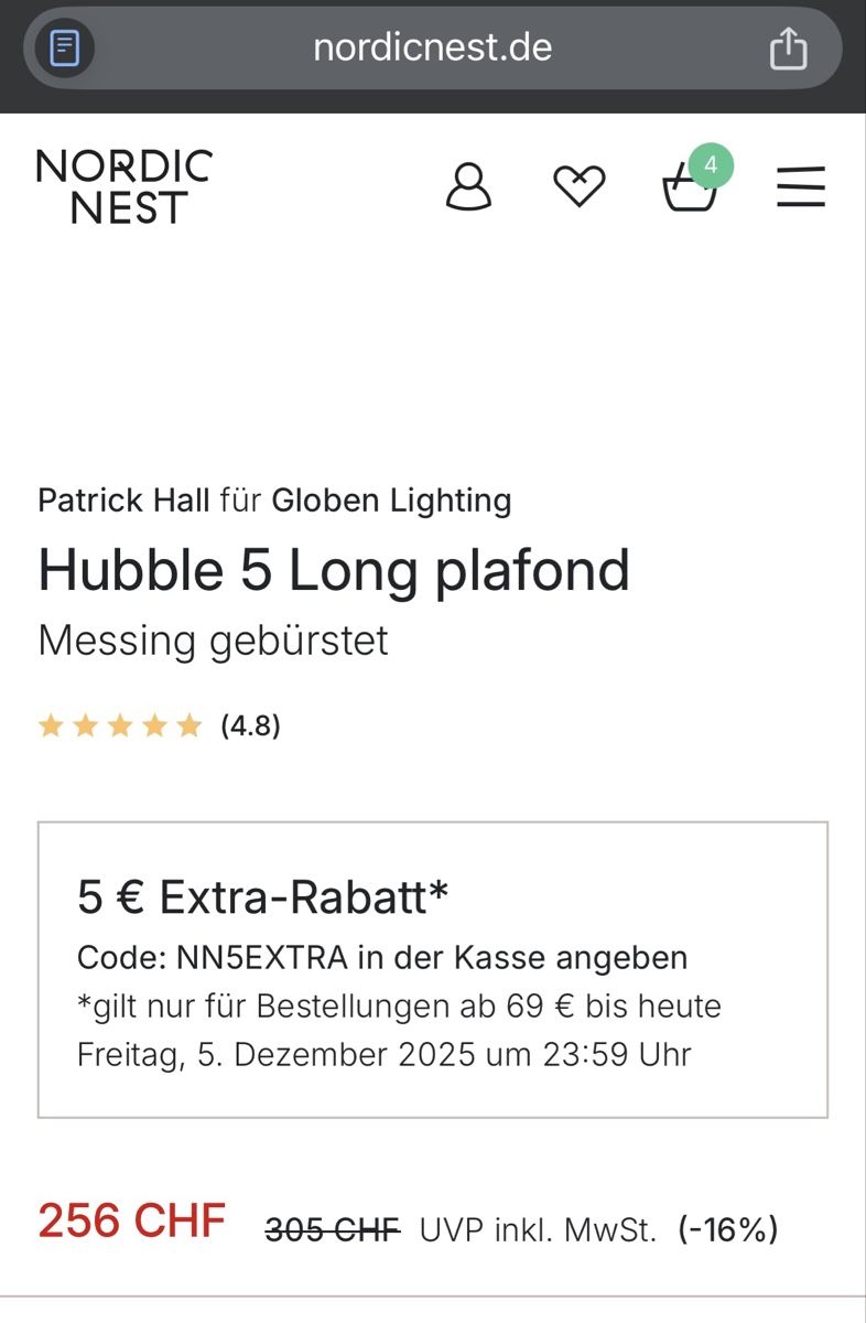 Lampen: Lampe Messing – Neu (gemäss Beschreibung) aus Auenstein von Ziogenes 3