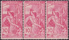 78A, ** postfrischer 3er UPU-Marken 10c (rot), Kat: 150.-+