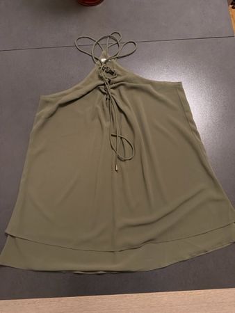 Haut femme vert kaki avec cordon de serrage T. S