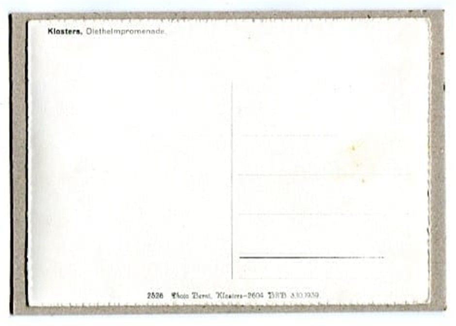 Ansichtskarten: Klosters, Diethelmpromenade – Gebraucht aus Ottikon b.Kemptth. von Neptun1974 1