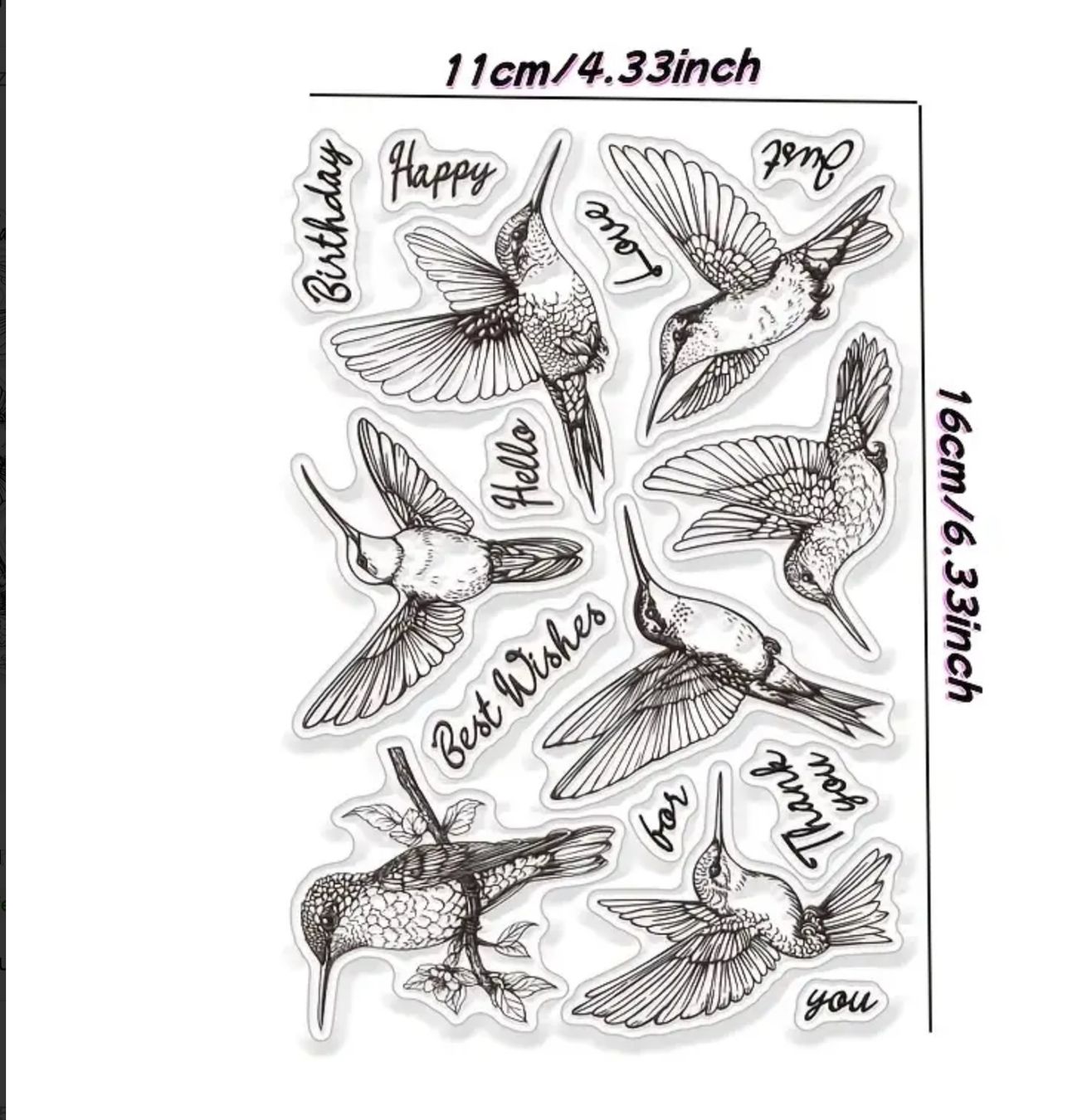 Timbri: Kolibris 11x16cm - Silikonstempel – Nuovo e nell'imballaggio originale da Frenkendorf venduto da jazzplatten 1