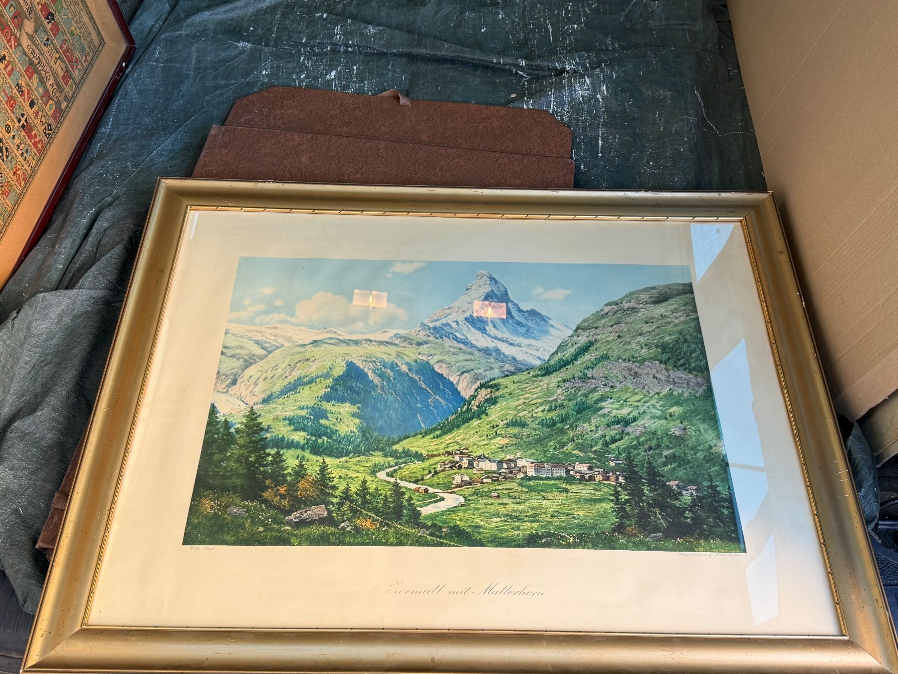 Grafica & Litografie: Zermatt mit Matterhorn alte Graphik – Usato da Bern venduto da Jwpm66