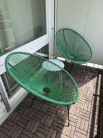 2x Grüne Stühle Gartenmöbel Sommer Balkon