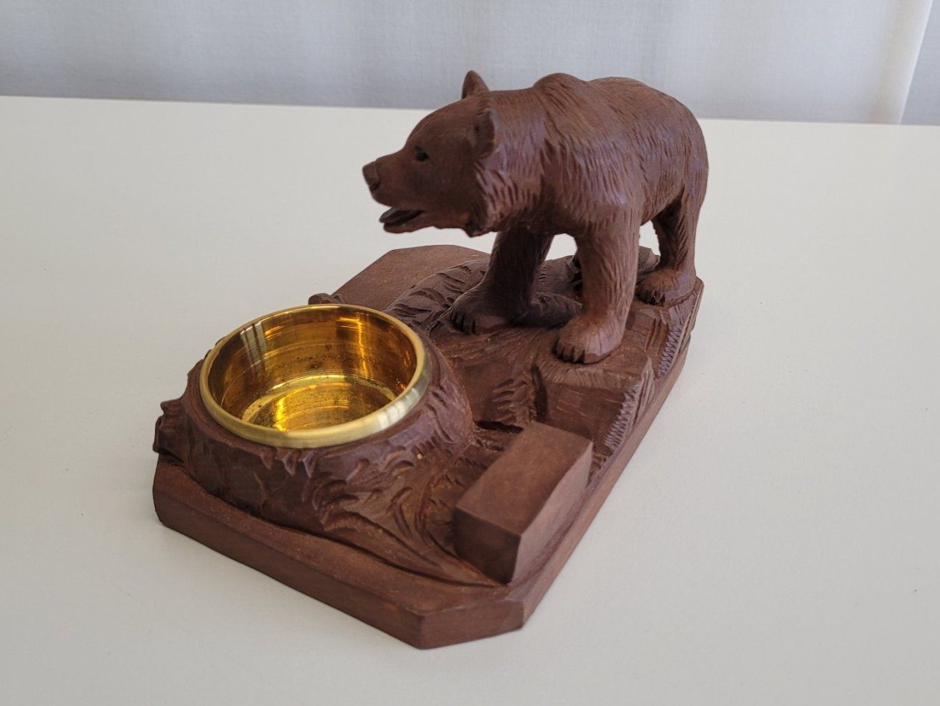 Figurines: Bär, geschnitzt, mit Messingschale – Neuf (Voir description) à Brienz BE par P.Edelweiss 1