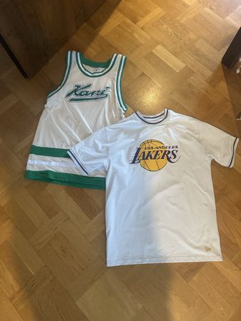 Karl Kani Basketball Trikot und Lakers T-Shirt Set weiss