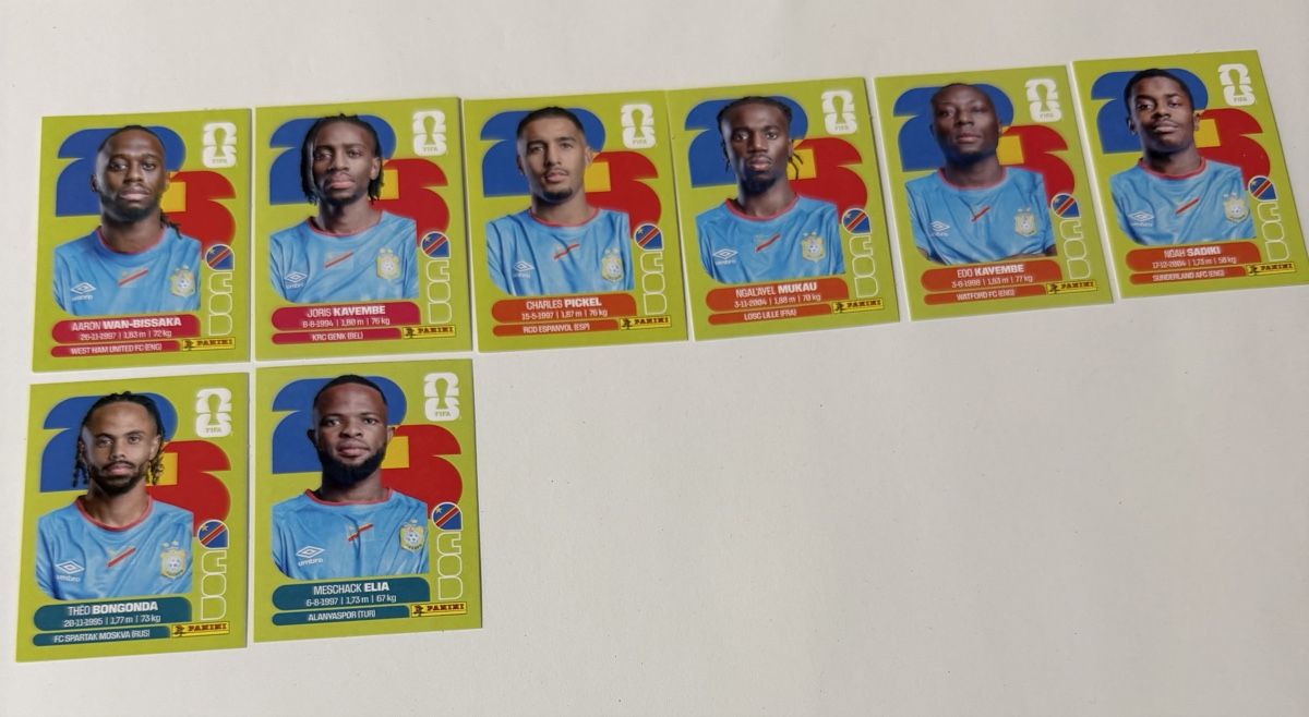 Panini Carte collezionabili: Panini WM 2026 - DR Kongo Set 8 Stk. – Nuovo e nell'imballaggio originale da Wallbach venduto da ale_db7t