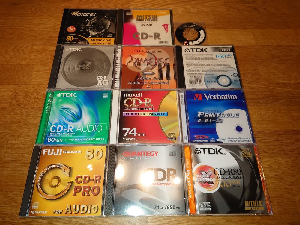 56 CD-R (Audio/Prof./PC) Quantegy/TDK/Mitsui/Verbatim etc. (Neu (gemäss ...