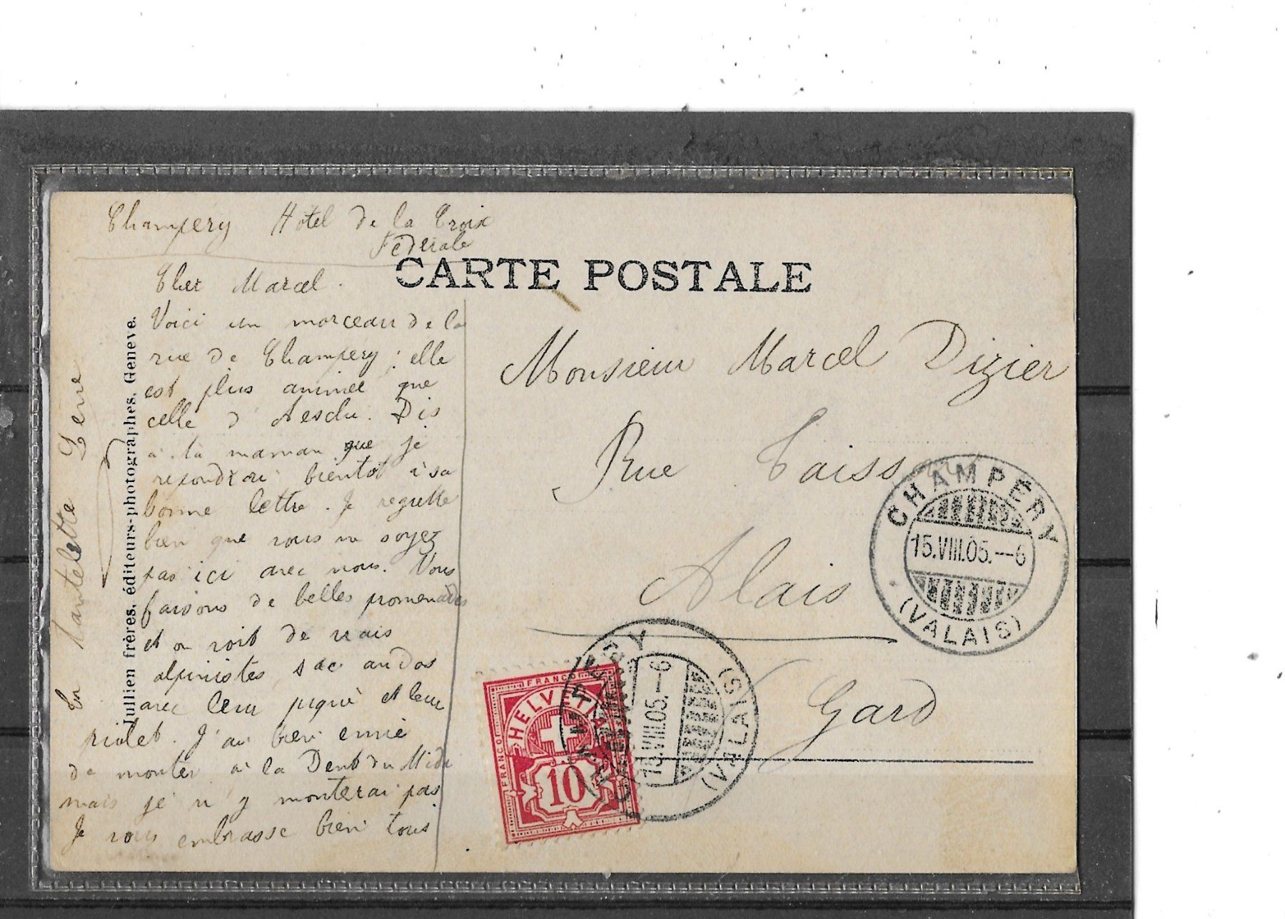 Cartes postales: VS Champéry 1905 La Rue – D'occasion à Schocherswil par Wilare 1