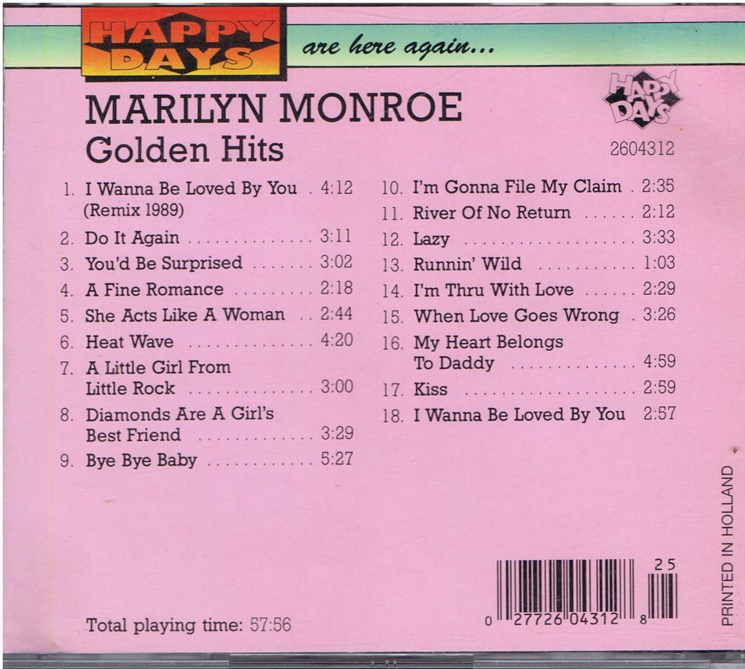 CD: Marilyn Monroe / Golden Hits – Usato da Unterengstringen venduto da Lastchance 1