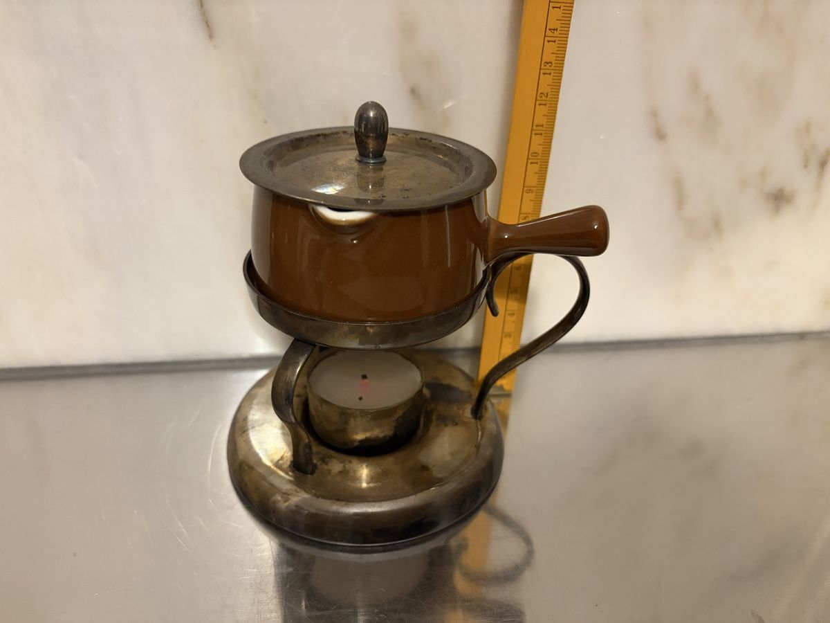 Pfannen: Kleines Butter Réchaud, versilbert , Langenthal, Vintage, – Gebraucht aus Zürich von mimikiki100 9