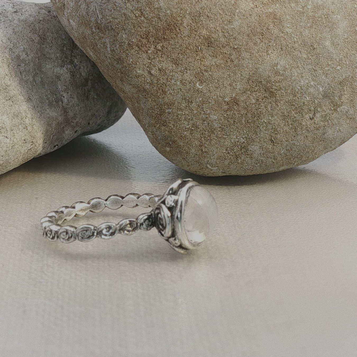 Olga Ribler Ringe: Mondstein Ring Silber filigran elegant Grösse 48 – Neu (gemäss Beschreibung) aus Luzern von Schmuckoutlet 5