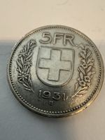 Schweiz 5 Franken 1931 B – Silber – Original – Sammlermünze