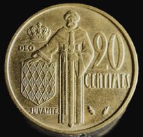 MONACO 20 CENTIMES 1979 *SEHR RAR*