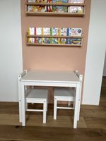 Kindertisch mit 2 Stühlen weiss Kinderzimmer Set gebraucht