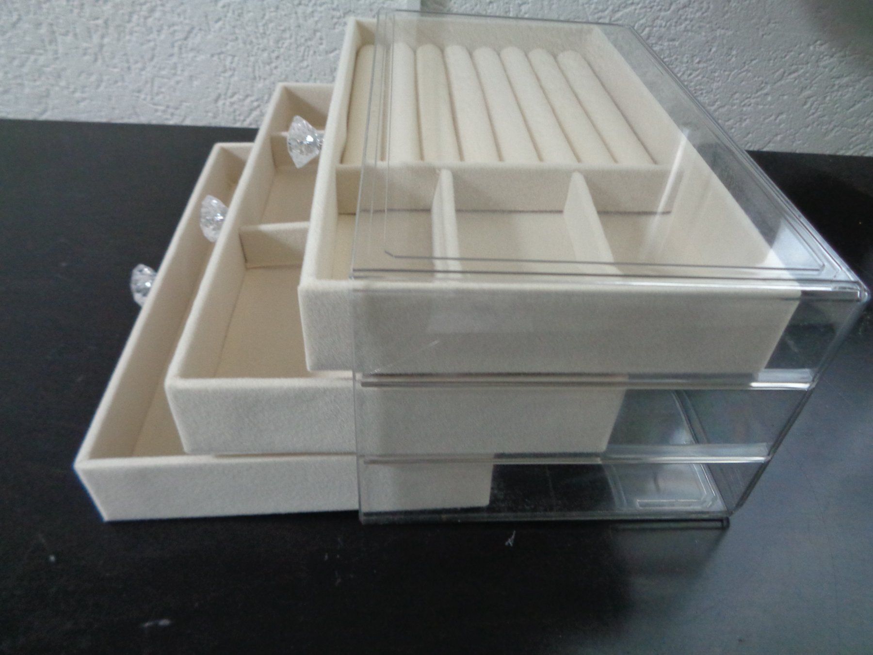 Portagioie: Schmuck Box mit 3 Schubladen (beige) – Nuovo e nell'imballaggio originale da Langenbruck venduto da Gumsi 2