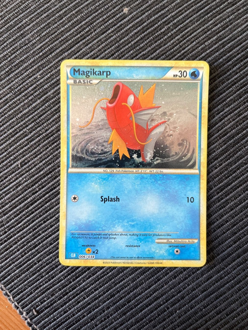 Pokémon Carte collezionabili: Pokemon Magikarp Holo CLB Classic Collection – Nuovo (secondo la descrizione) da Wabern venduto da Collectfun