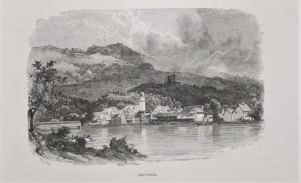 Incisioni: Rheineck Holzstich von Compton 1880 – Usato da Rafz venduto da Helvet32 1