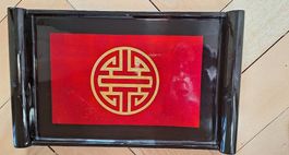 Serviertablett lackiert asiatisch