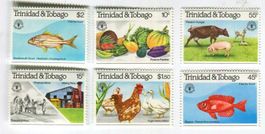 Briefmarken "Welternährungstag". Trinidad und Tobago