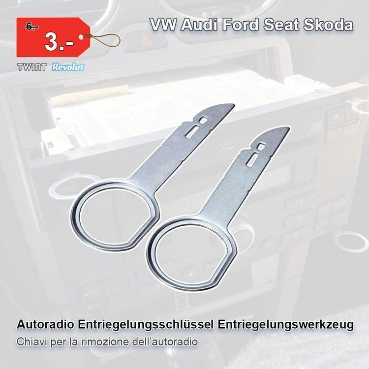 4 Stück Autoradio Entriegelungswerkzeug - U & V Form Für Einfachen Ausbau Ohne Beschädigung
