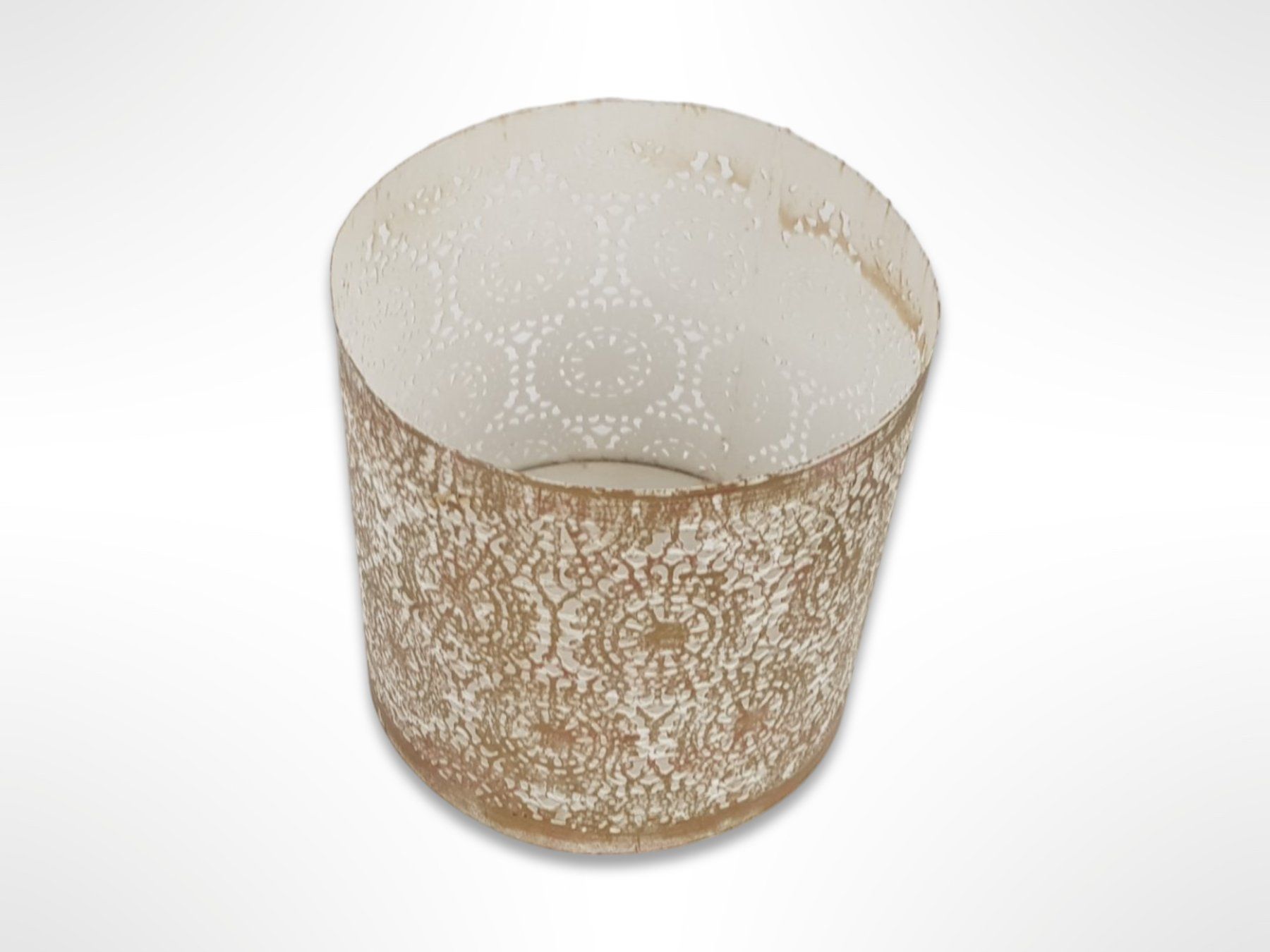 Contenitori & Simili: Blechtopf mit Stanzmuster weiss/gold – Usato da Suhr venduto da Restwert_Suhr 1