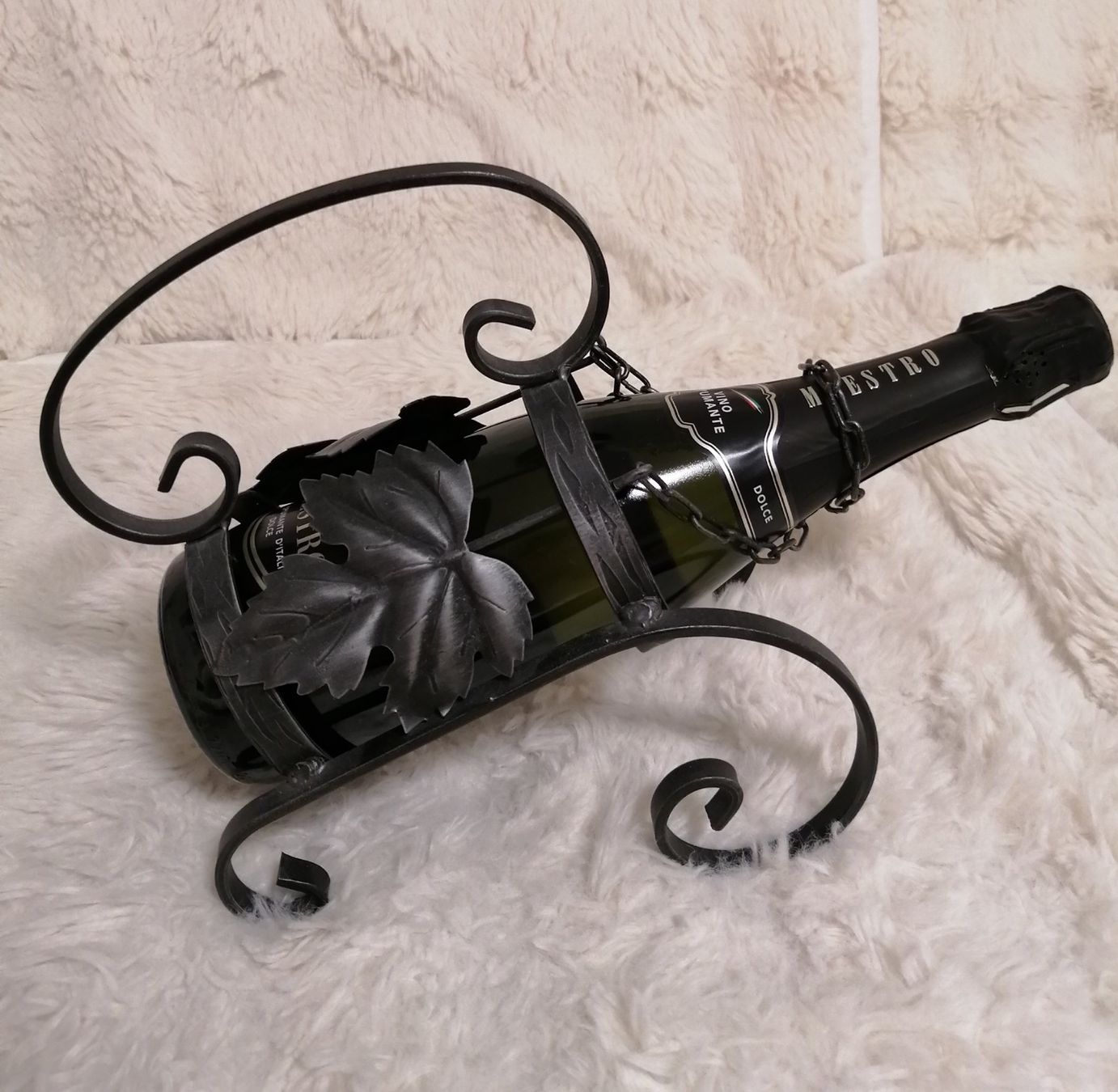 Portabottiglie: Weinhalter Schmiedeeisen Vintage Deko Geschenkidee – Nuovo (secondo la descrizione) da Regensdorf venduto da matamis