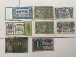 Banknoten Deutsche & Österreich-Ungarn