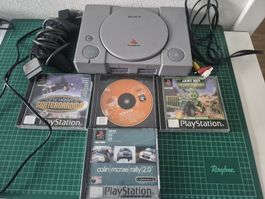 Sony PlayStation 1 Konsole mit 4 Spielen gebrauchter Zustand