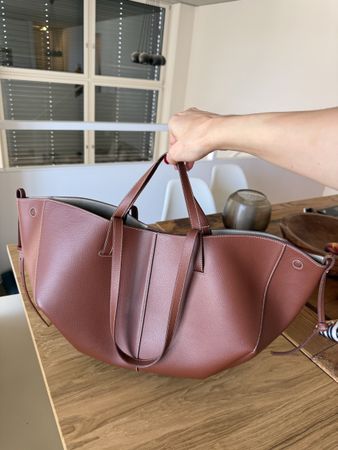 Polène Tasche Shopper Cyme Cognac grosses Modell