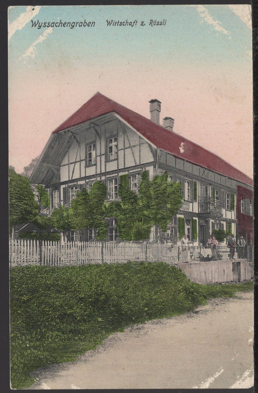 Cartoline postali: Wyssachengraben  Wirtschaft & Rössli – Usato da Aarau venduto da kufi44