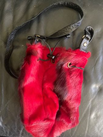 Leder Kuh Pelz Tasche