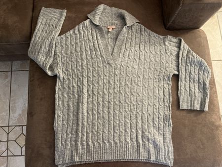 Grauer Strickpullover von H&M, Grösse S oversized