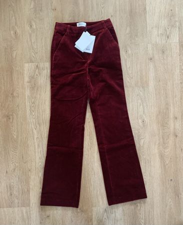 Pantalon en velours rouge bordeaux Bonpoint