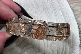 Hochwertiges Super Seven mit schwarzem Rutil Armband –
