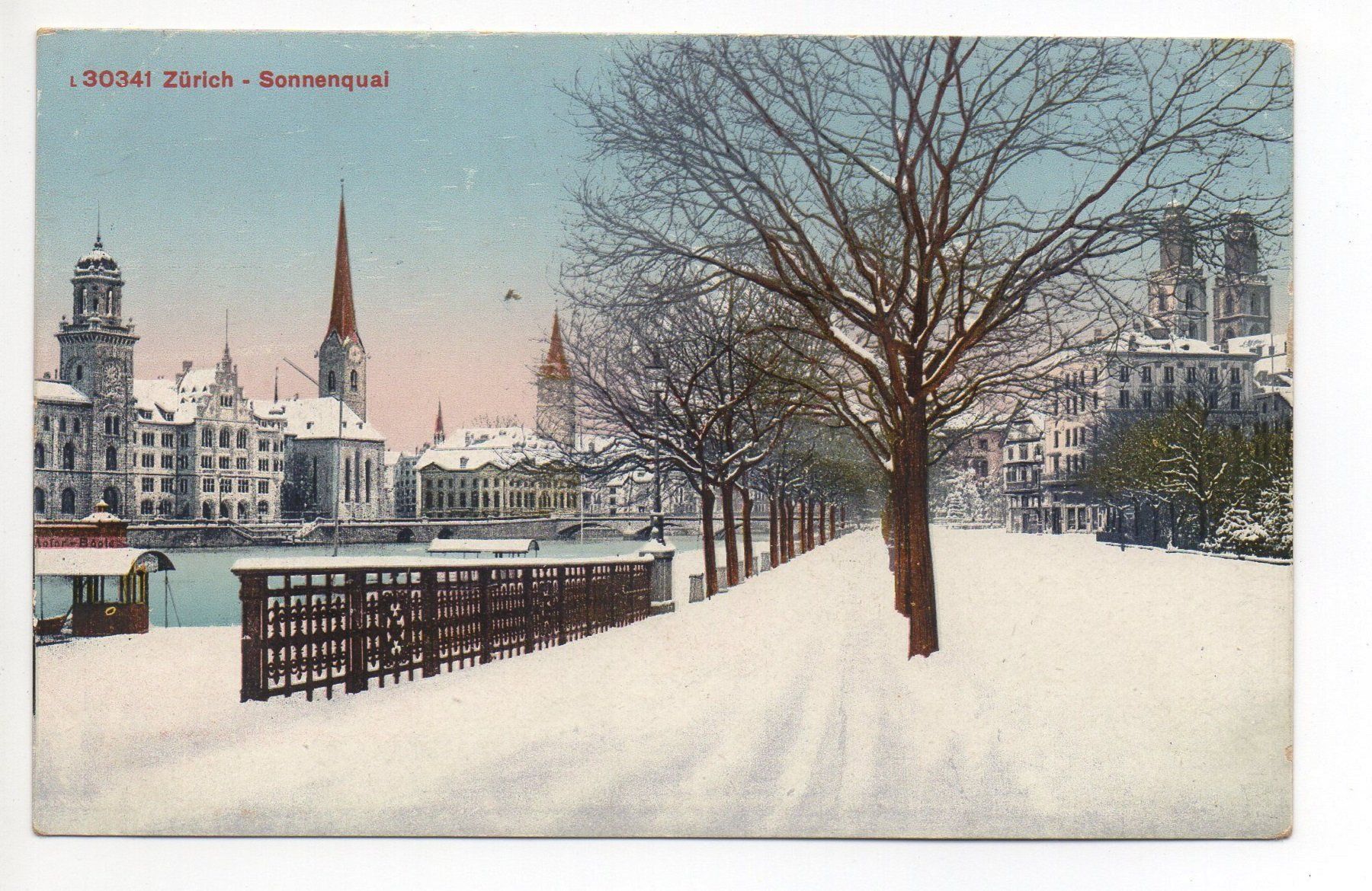 Cartoline postali: ZÜRICH Sonnenquai – Nuovo (secondo la descrizione) da Jona venduto da philajona