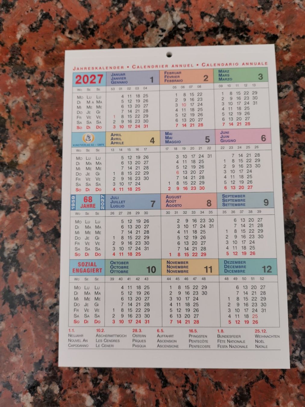 Calendari: Kunst - Kalender 2027 – Nuovo (secondo la descrizione) da Dornach venduto da Hei50 1