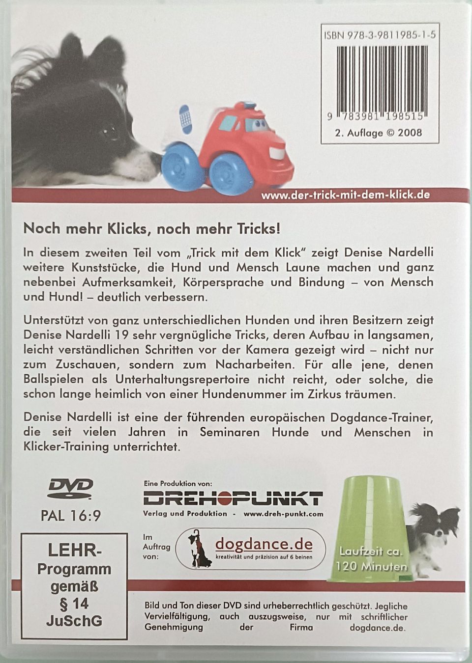 Tutti i DVDs: Hunde-DVD: "Der Trick mit dem Klick 2" Denise Nardelli – Usato da Sitterdorf venduto da imsis 2