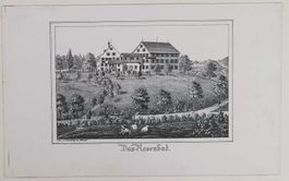 Wyla Rosenbad Lithographie 1840 selten