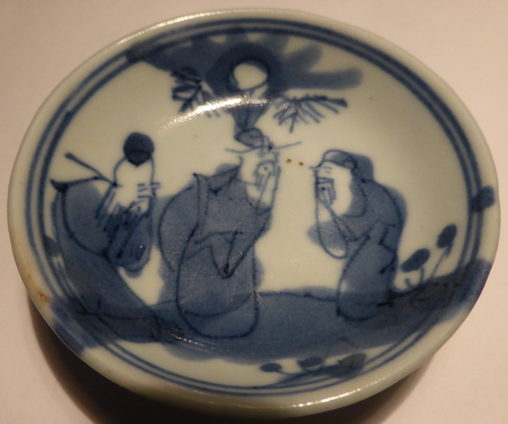 Piatti: ANTIKER ---CHINESISCHER TELLER / SCHALE; 8 CM; HAND GEMACHT – Usato da Zürich venduto da tritonis