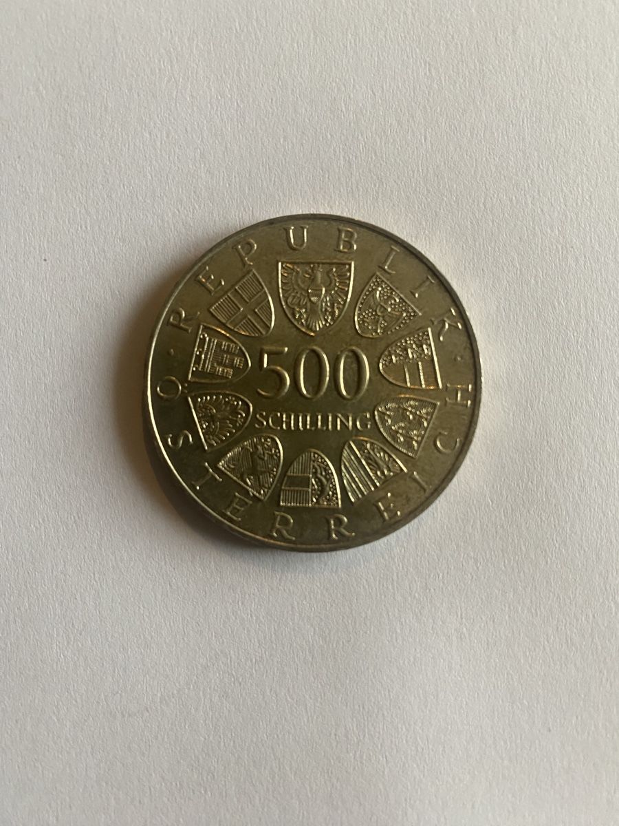 Tutti le monete: Silbermünze 500 Schilling 1986 – Usato da Aathal-Seegräben venduto da wagenburg01